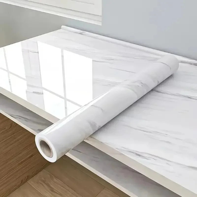 1 Roll Marble Self-adhesive Bathroom Jazz WhiteStickers Kitchen Wallpaper Adhesive Film Waterproof And Grease-proof Wall Sticker
